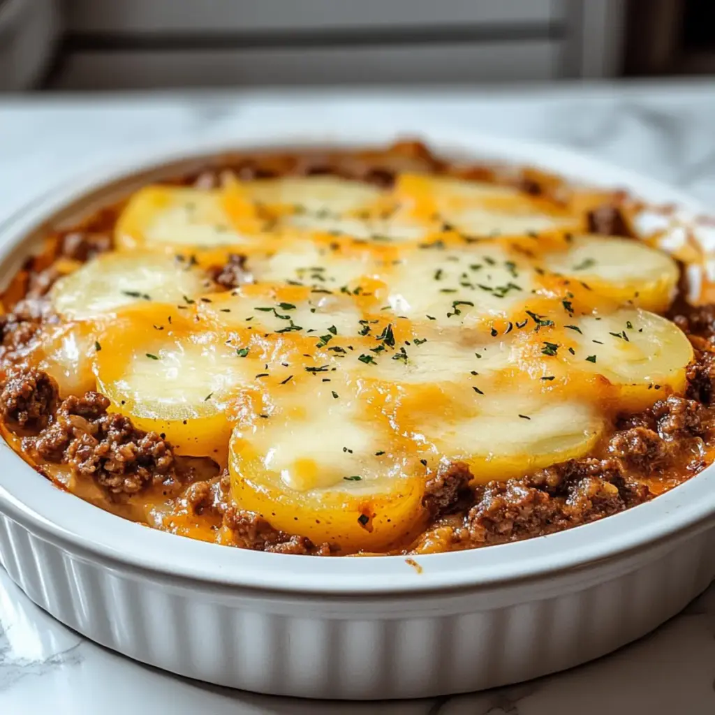 Hobo Casserole with Ground Beef & Potatoes