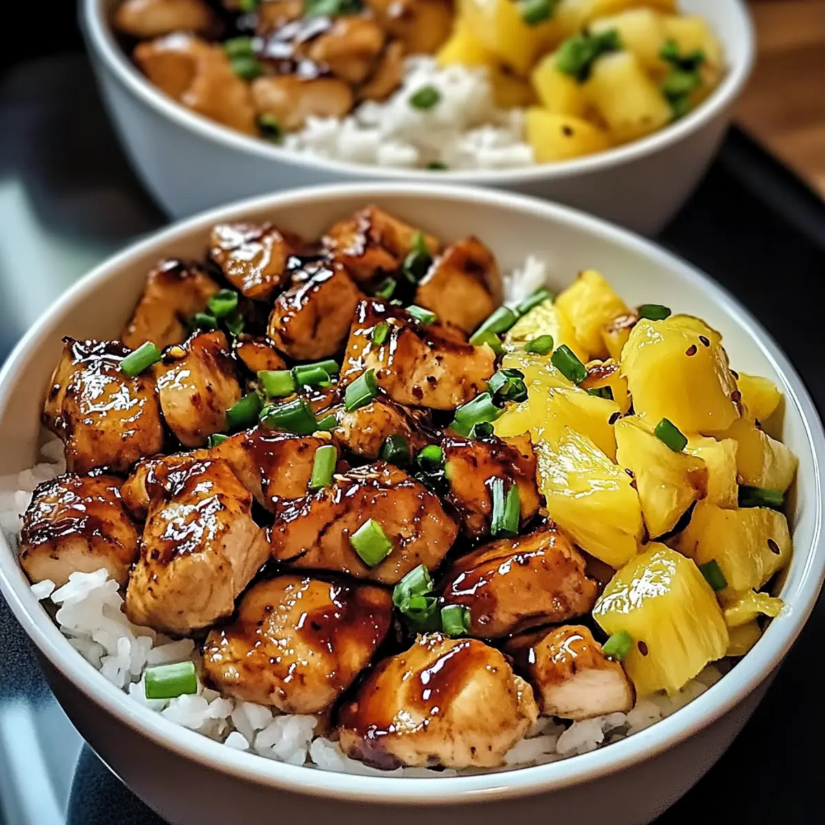 Teriyaki Chicken and Pineapple Bowls