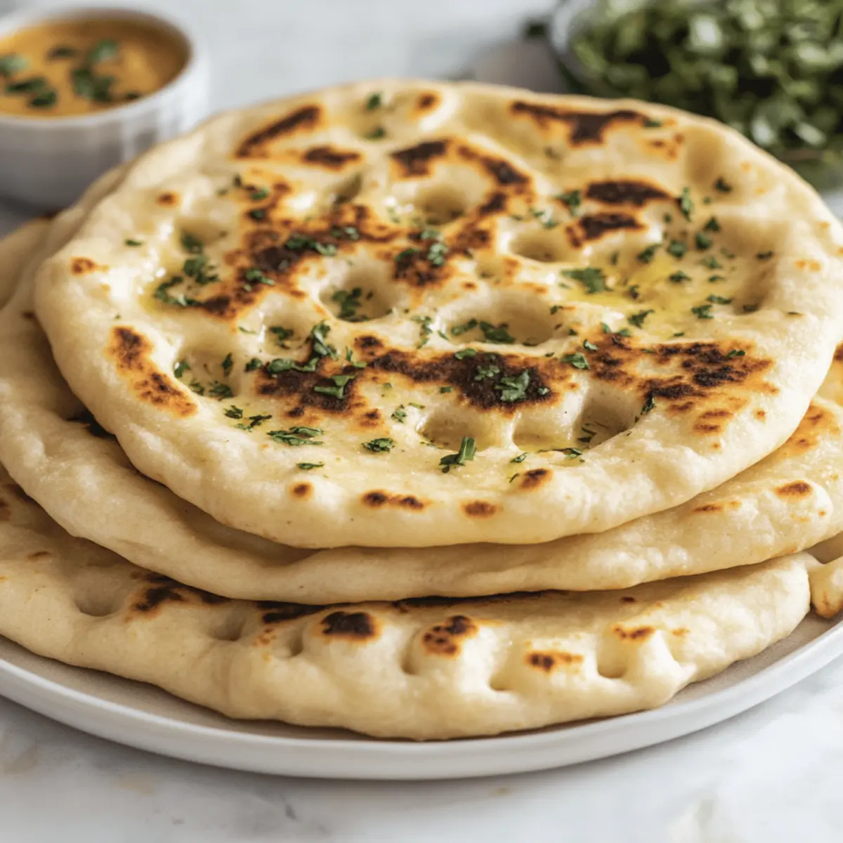 Cottage Cheese Garlic Naan