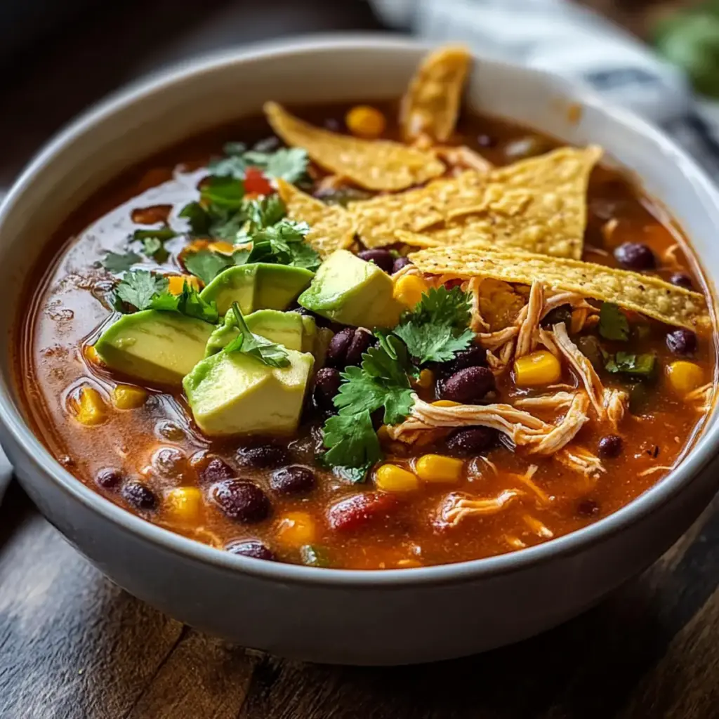 Crockpot Chicken Tortilla Soup