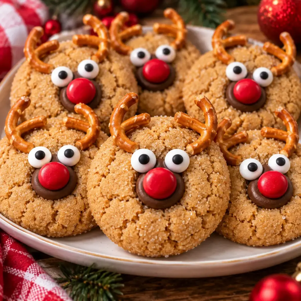 Reindeer Peanut Butter Cookies