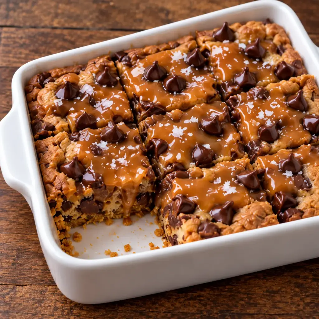 Salted Caramel Cookie Bars