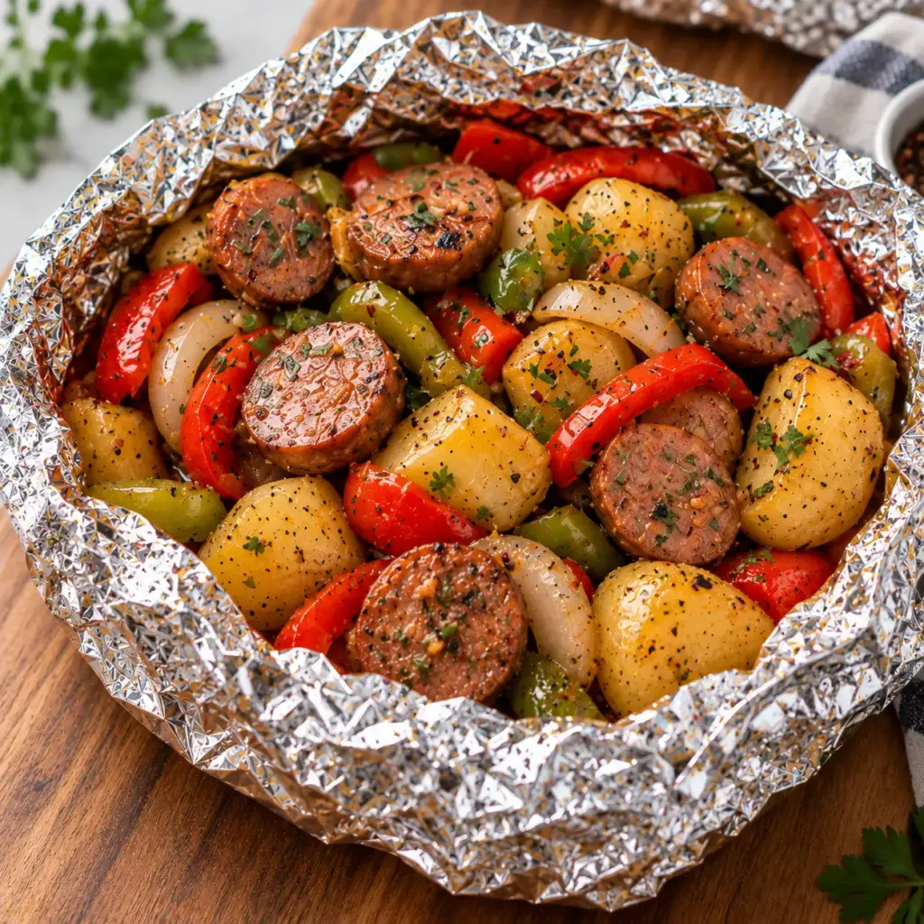 Sausage & Potato in Foil Packets