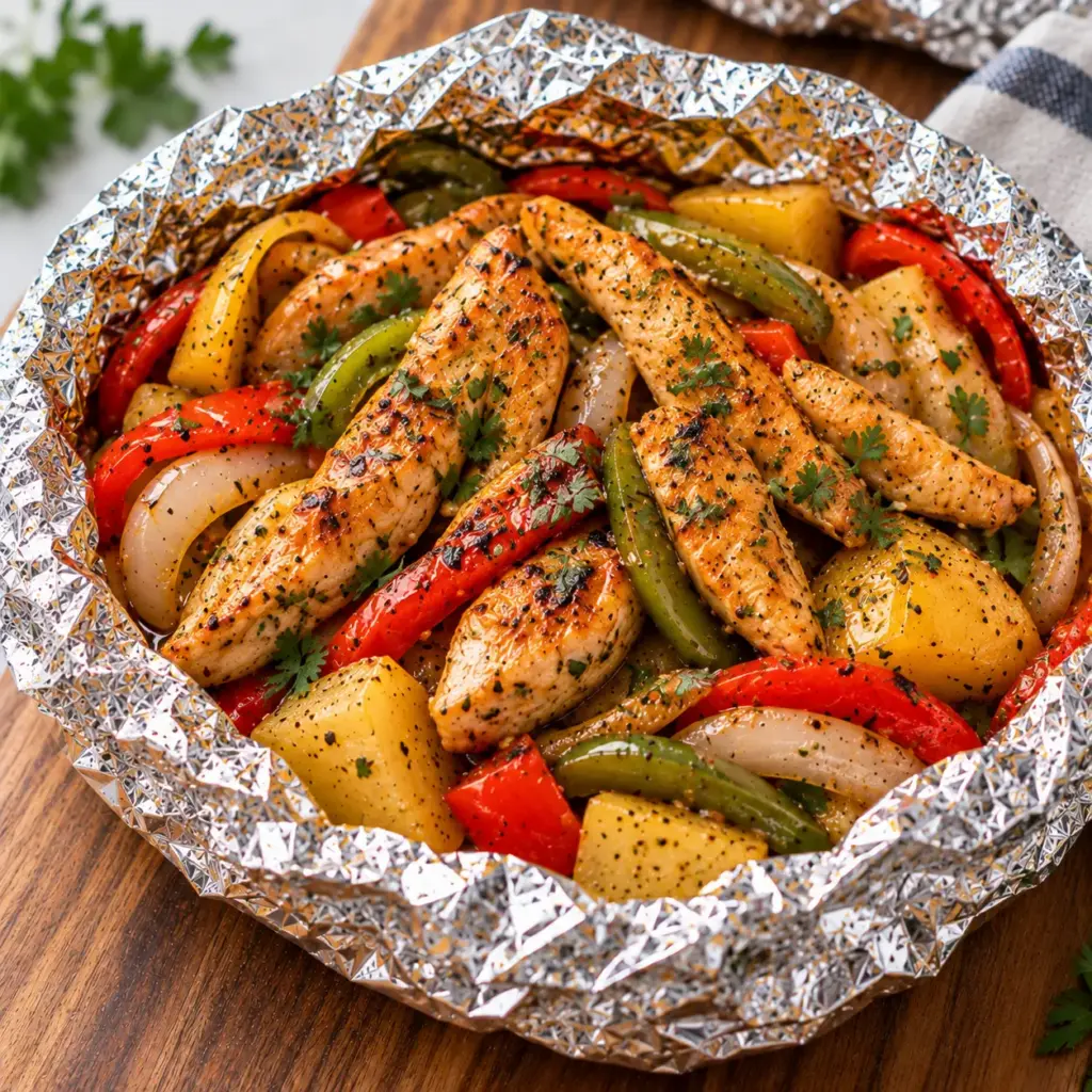 Chicken Fajita in Foil Packets