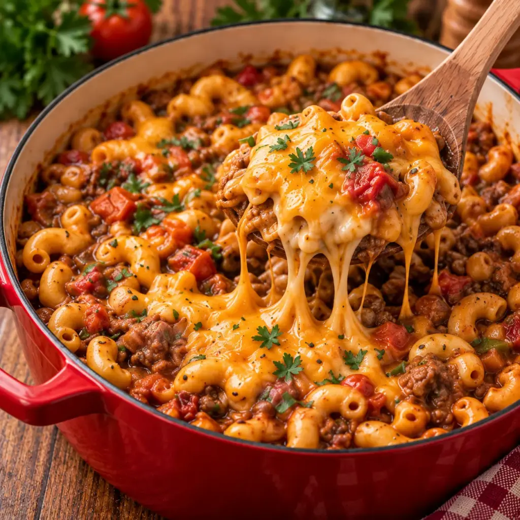 Cheesy Beef Goulash