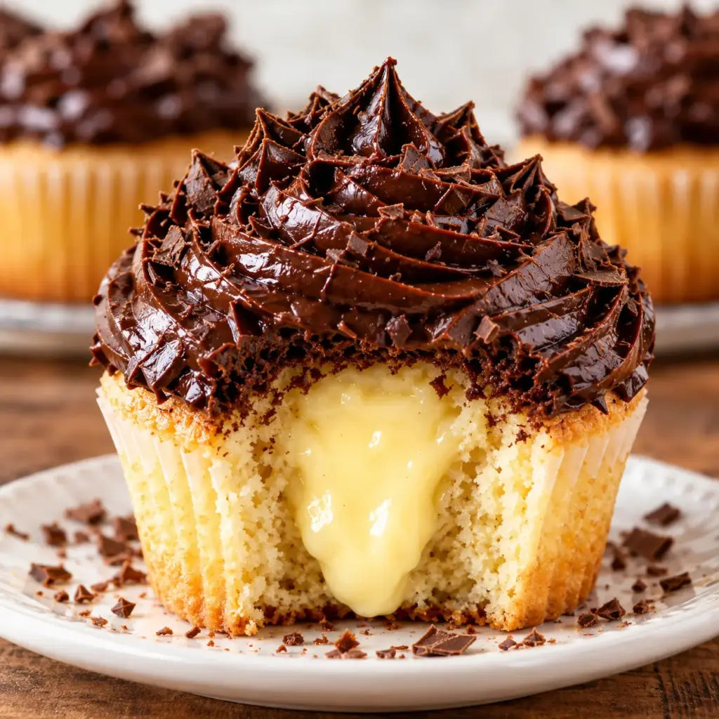 BOSTON CREAM CUPCAKES