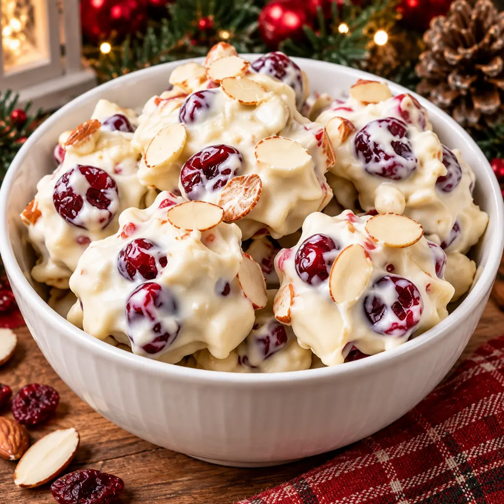 White Chocolate Cranberry Clusters