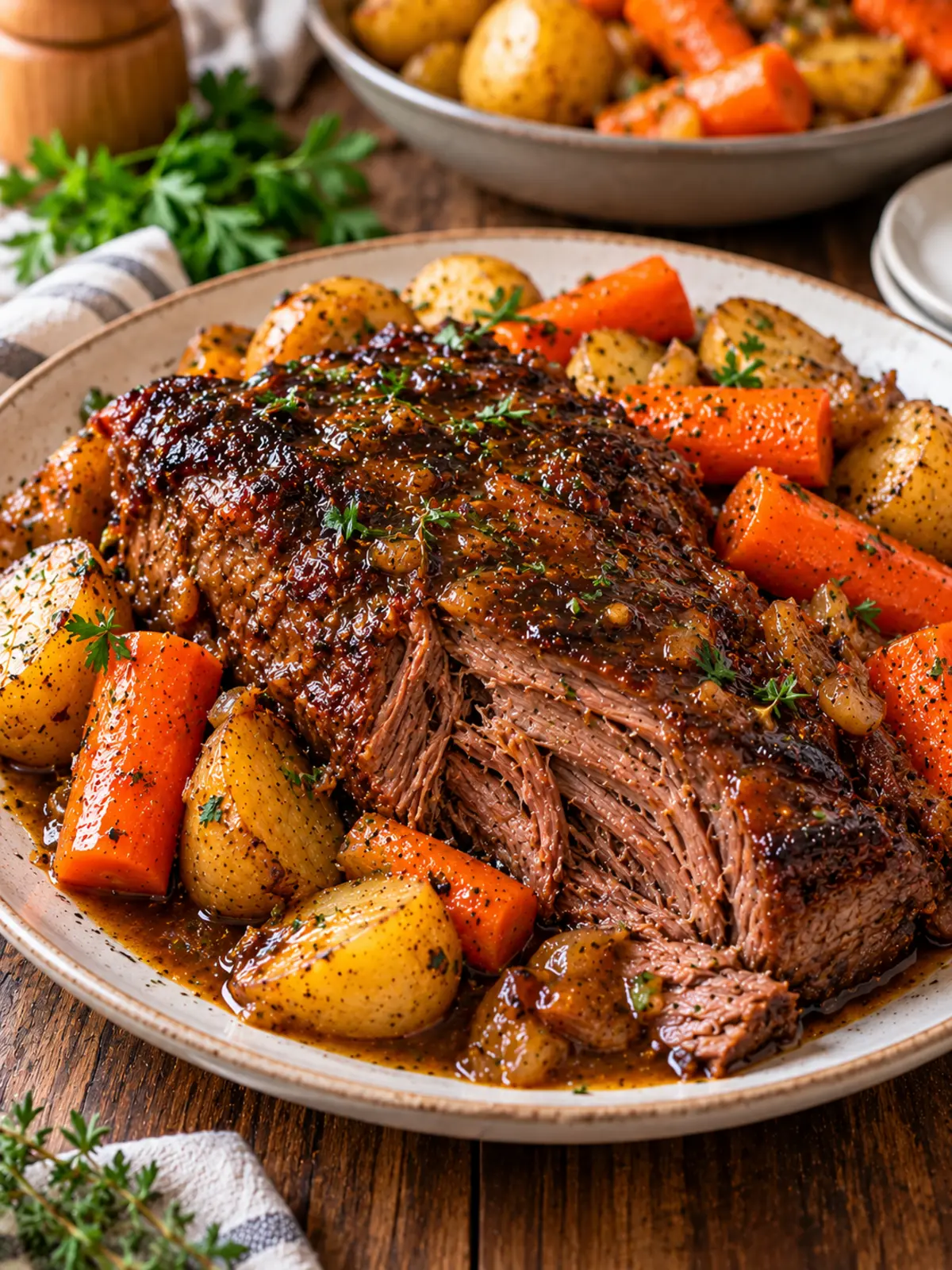 Balsamic Glazed Pot Roast in a Slow Cooker — final-beauty