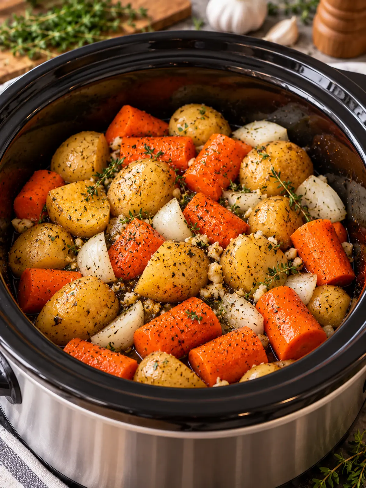 Balsamic Glazed Pot Roast in a Slow Cooker — process