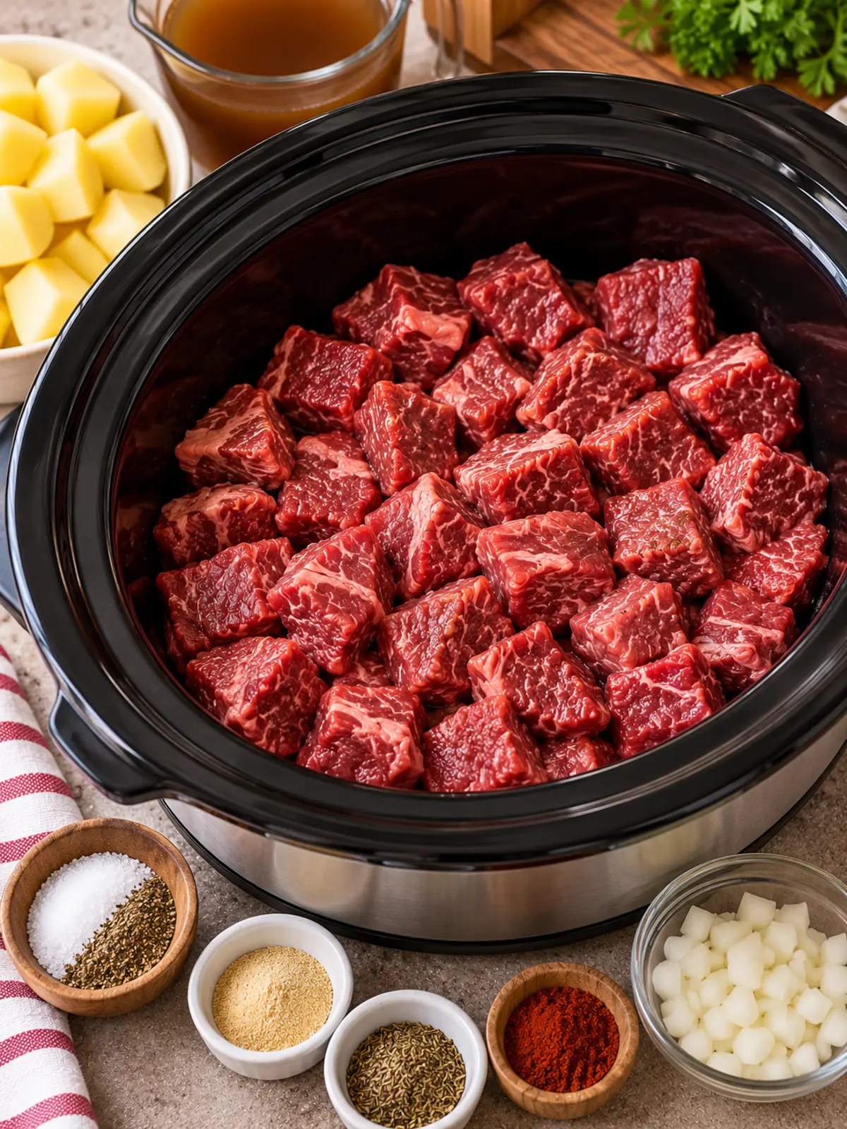 Beef Tips and Gravy with Mashed Potatoes — instructional