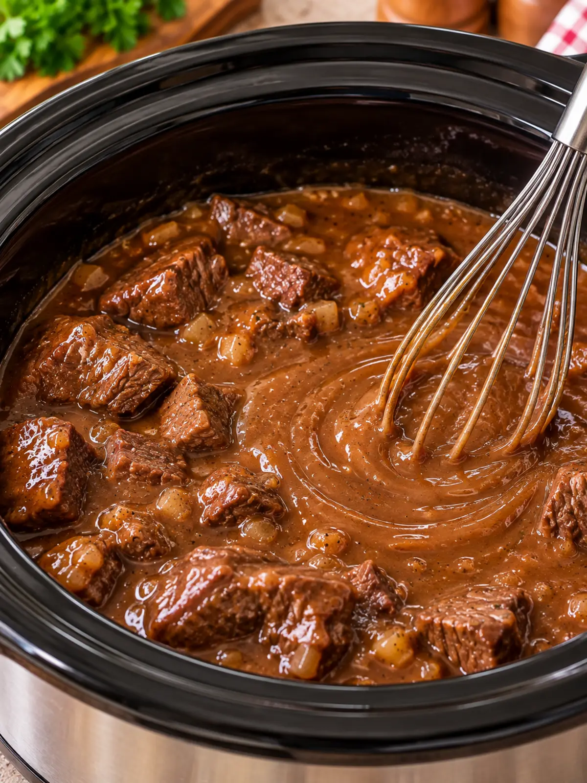 Beef Tips and Gravy with Mashed Potatoes — instructional