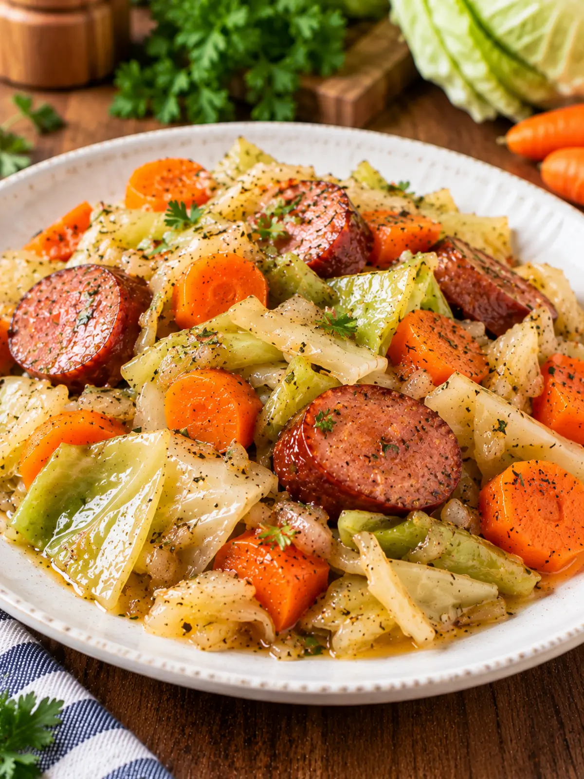 Cabbage and Sausage in a Slow Cooker — final beauty