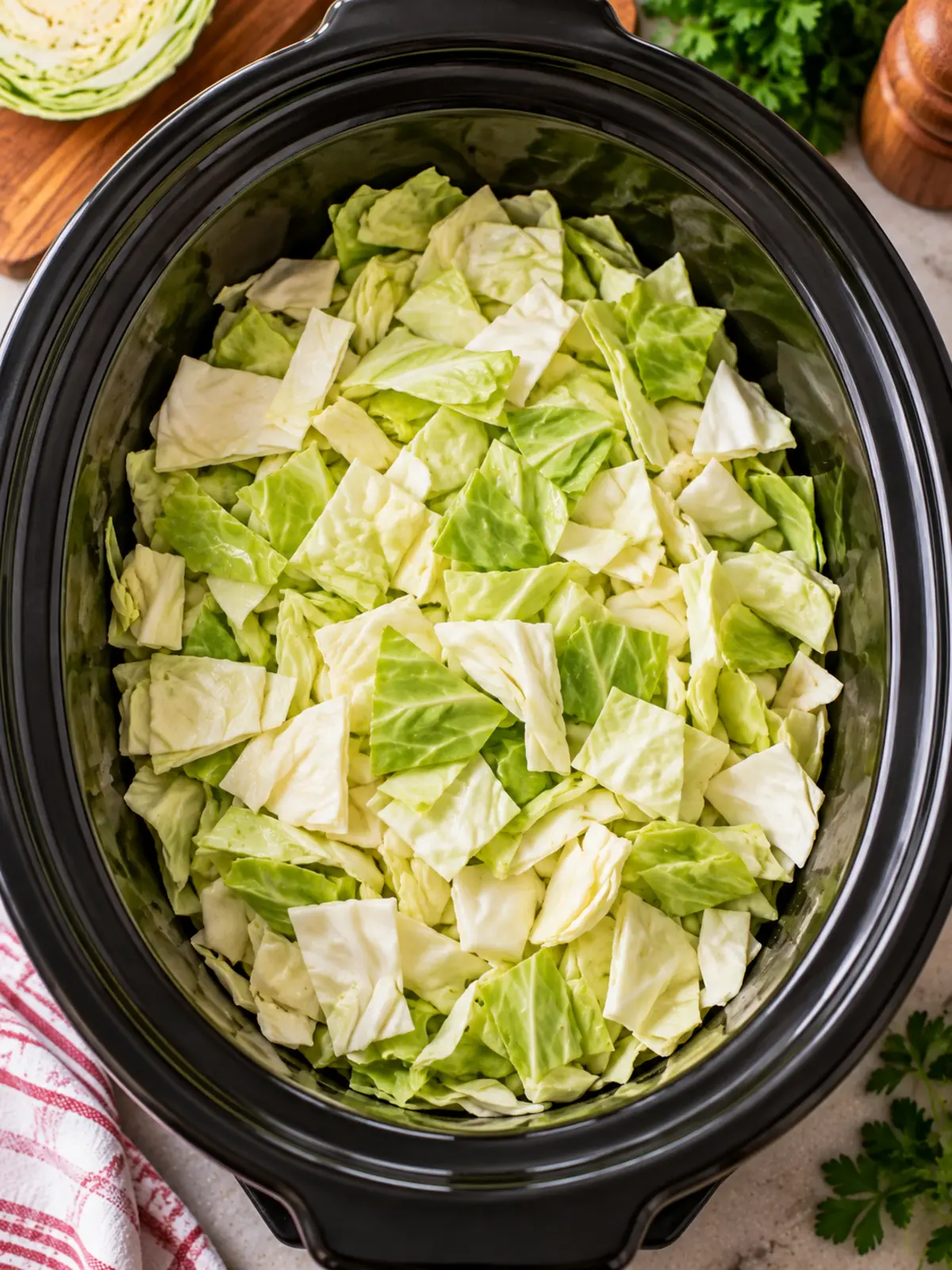 Cabbage Roll Casserole in a Crockpot — instructional