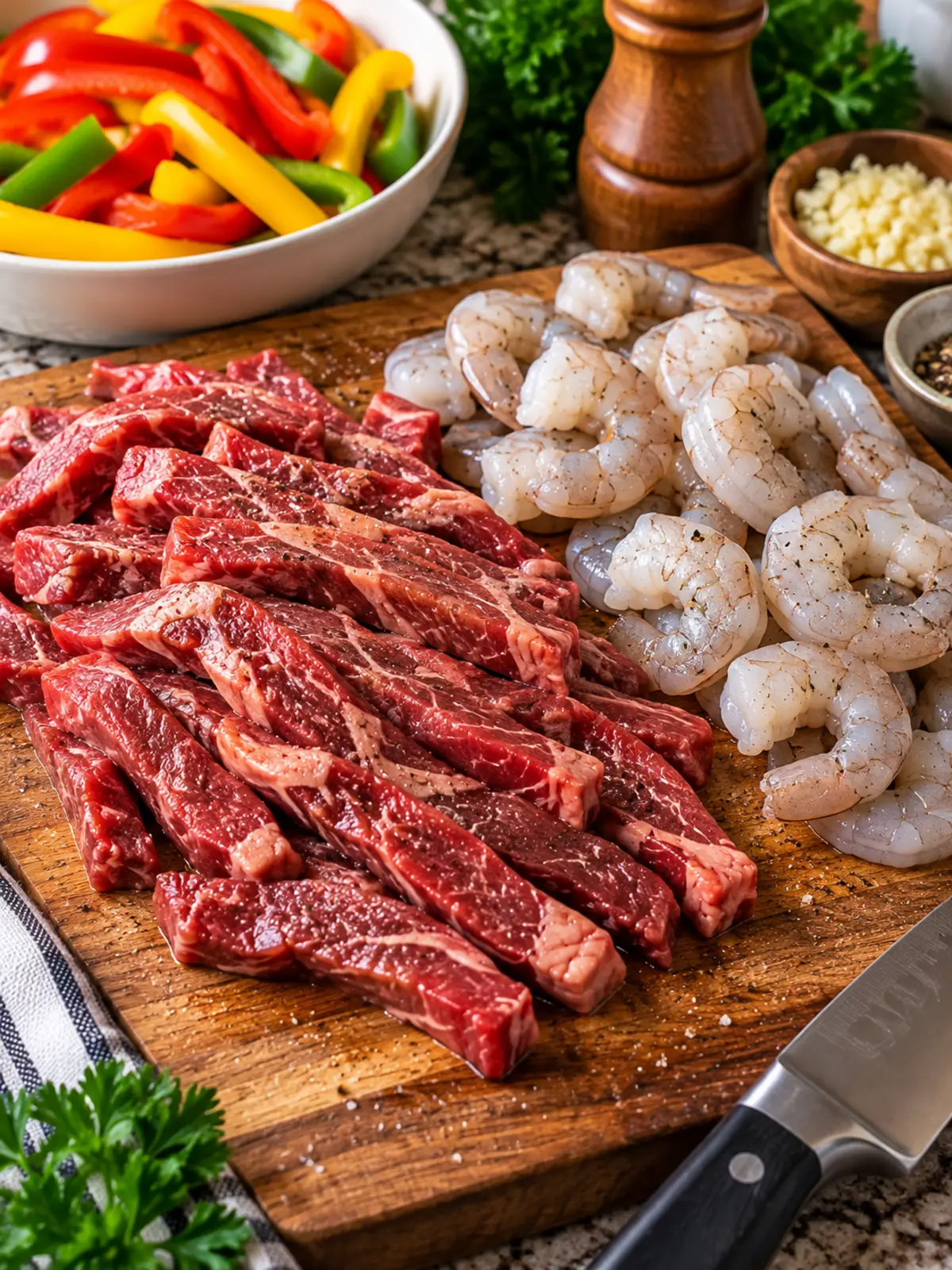 Creamy Garlic Butter Steak and Shrimp Skillet Delight — instructional