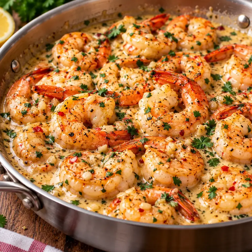 Creamy Garlic Shrimp — featured
