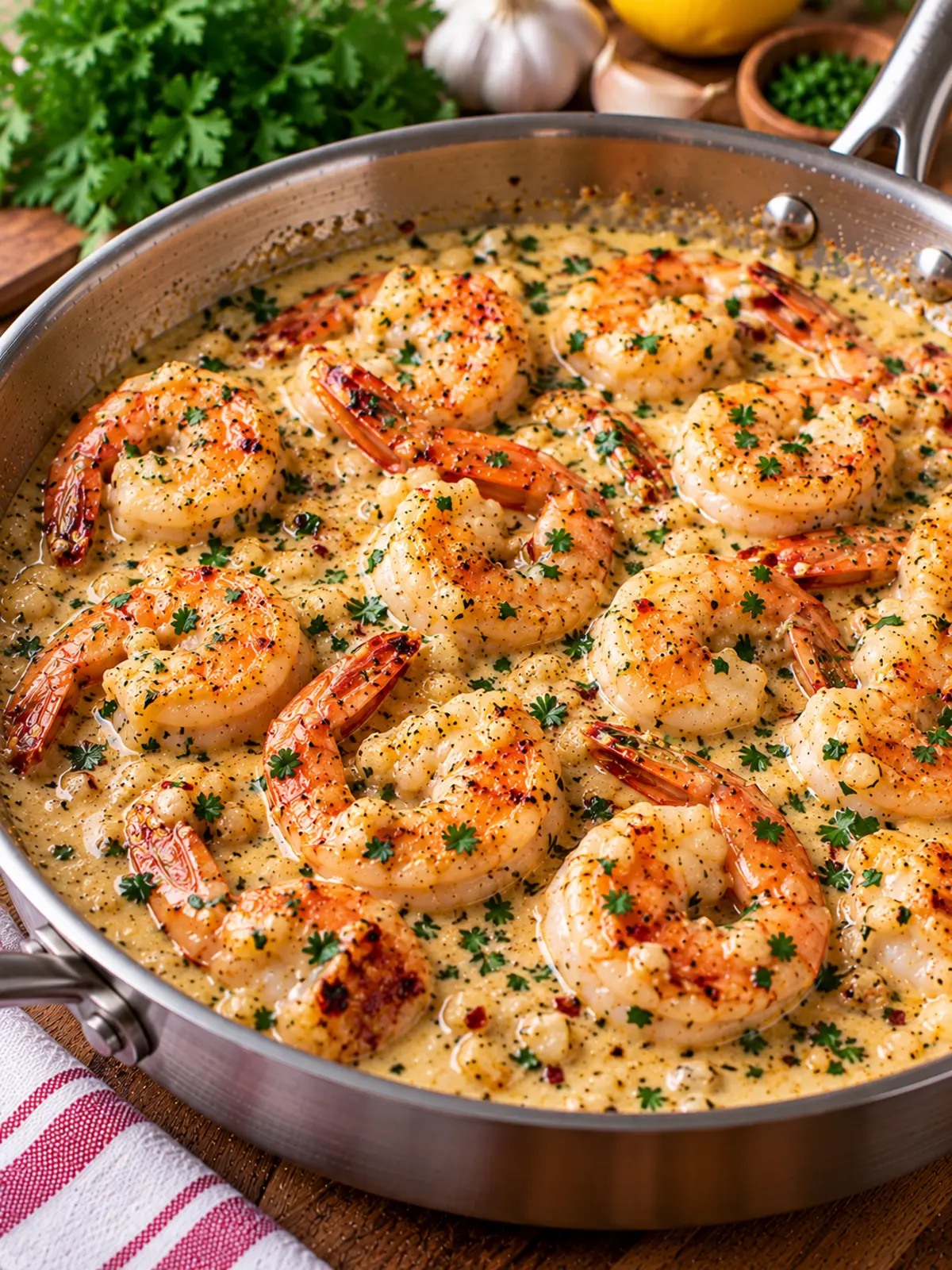 Creamy Garlic Shrimp — final dish