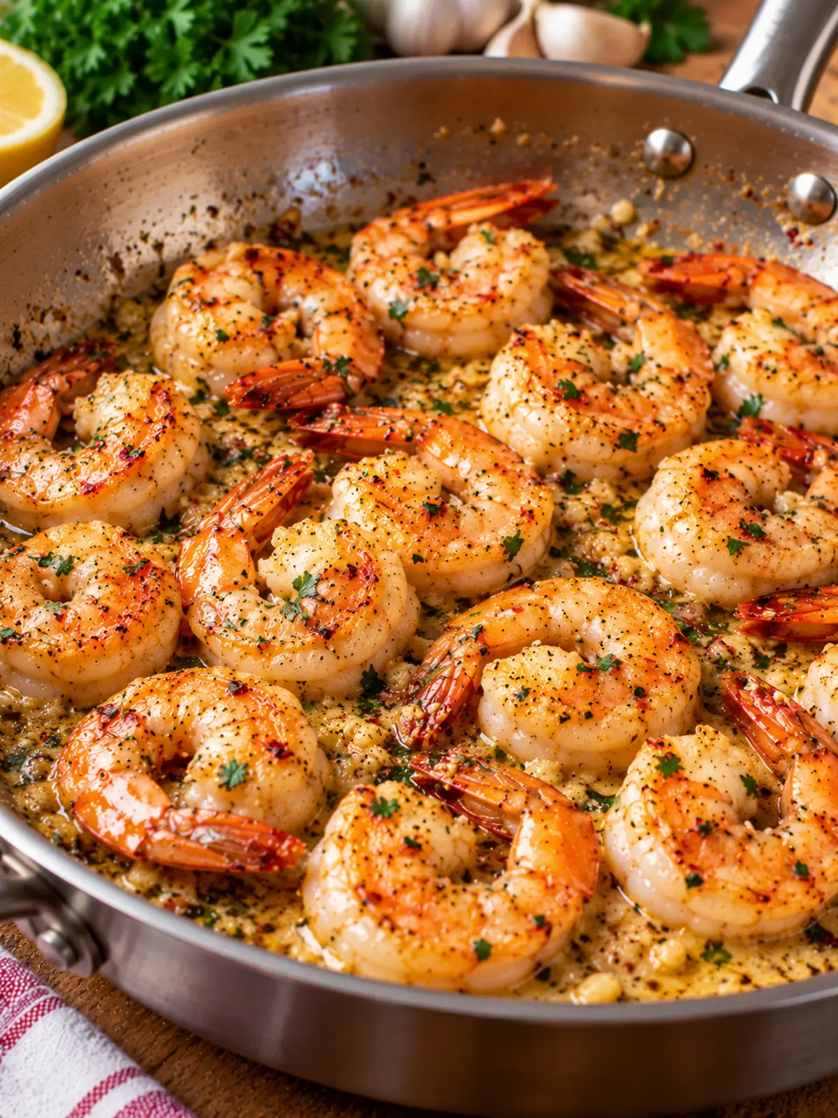 Creamy Garlic Shrimp — process