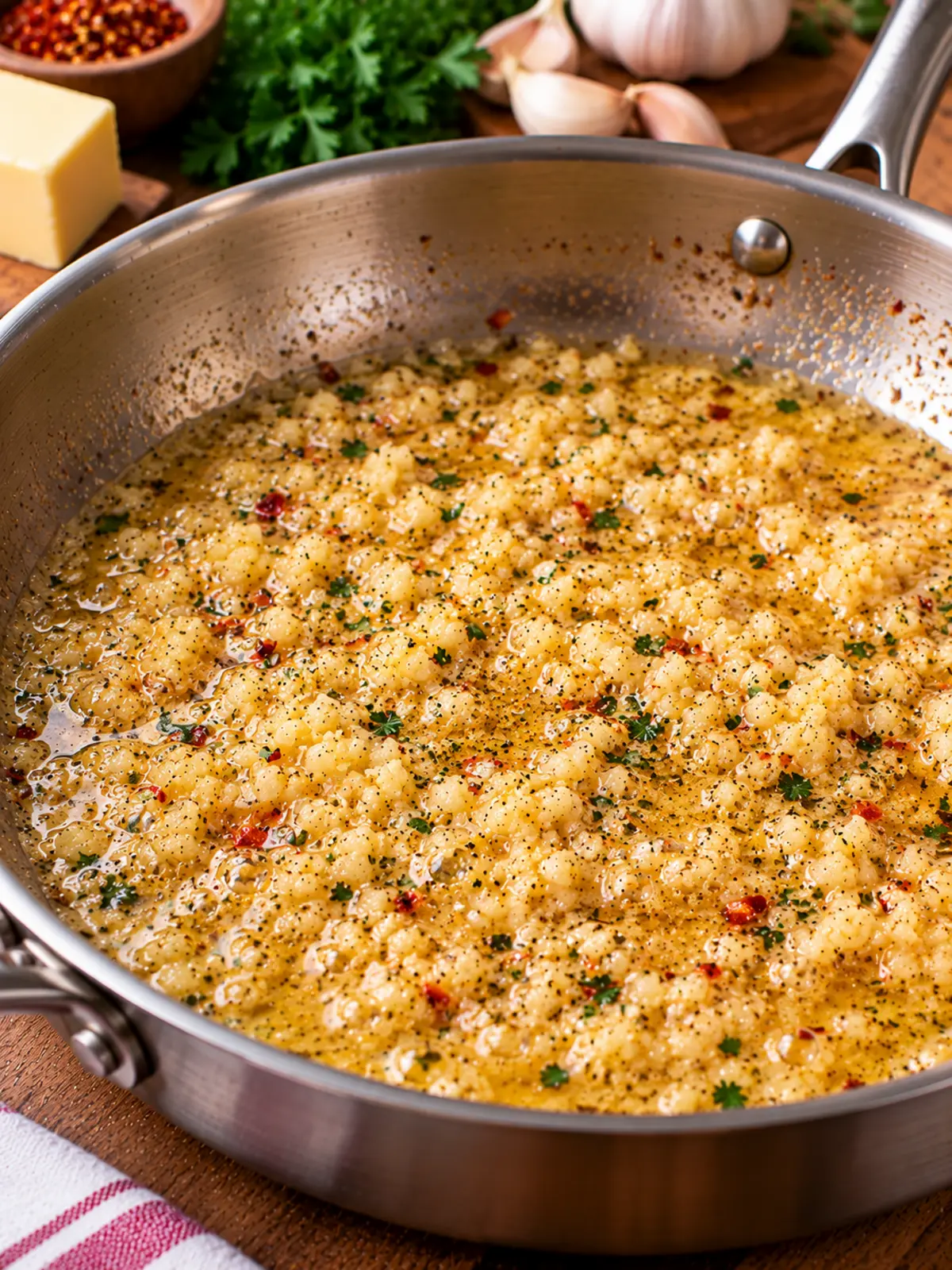Creamy Garlic Shrimp — process