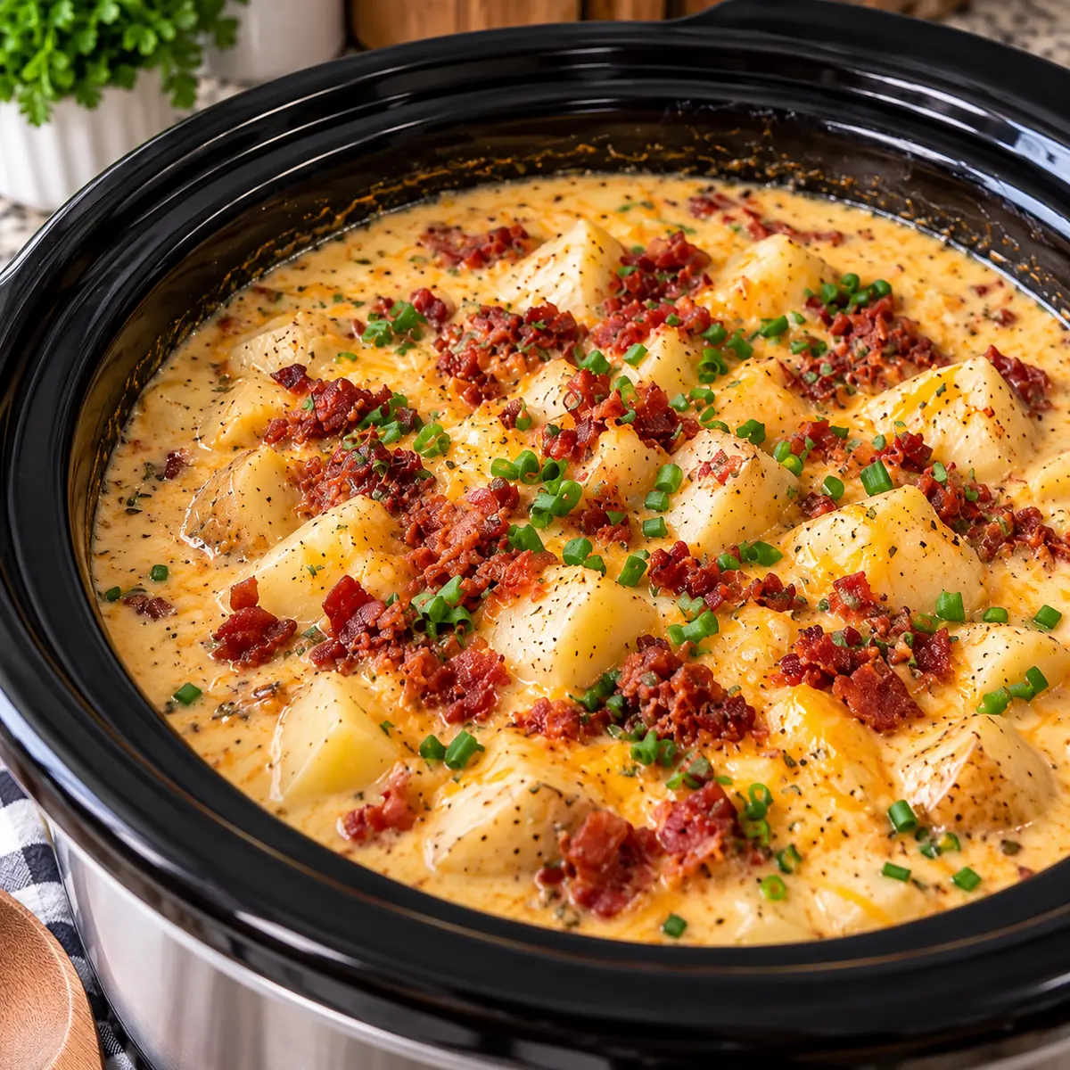 Crock Pot Potato Soup - Creamy and Hearty Comfort — featured