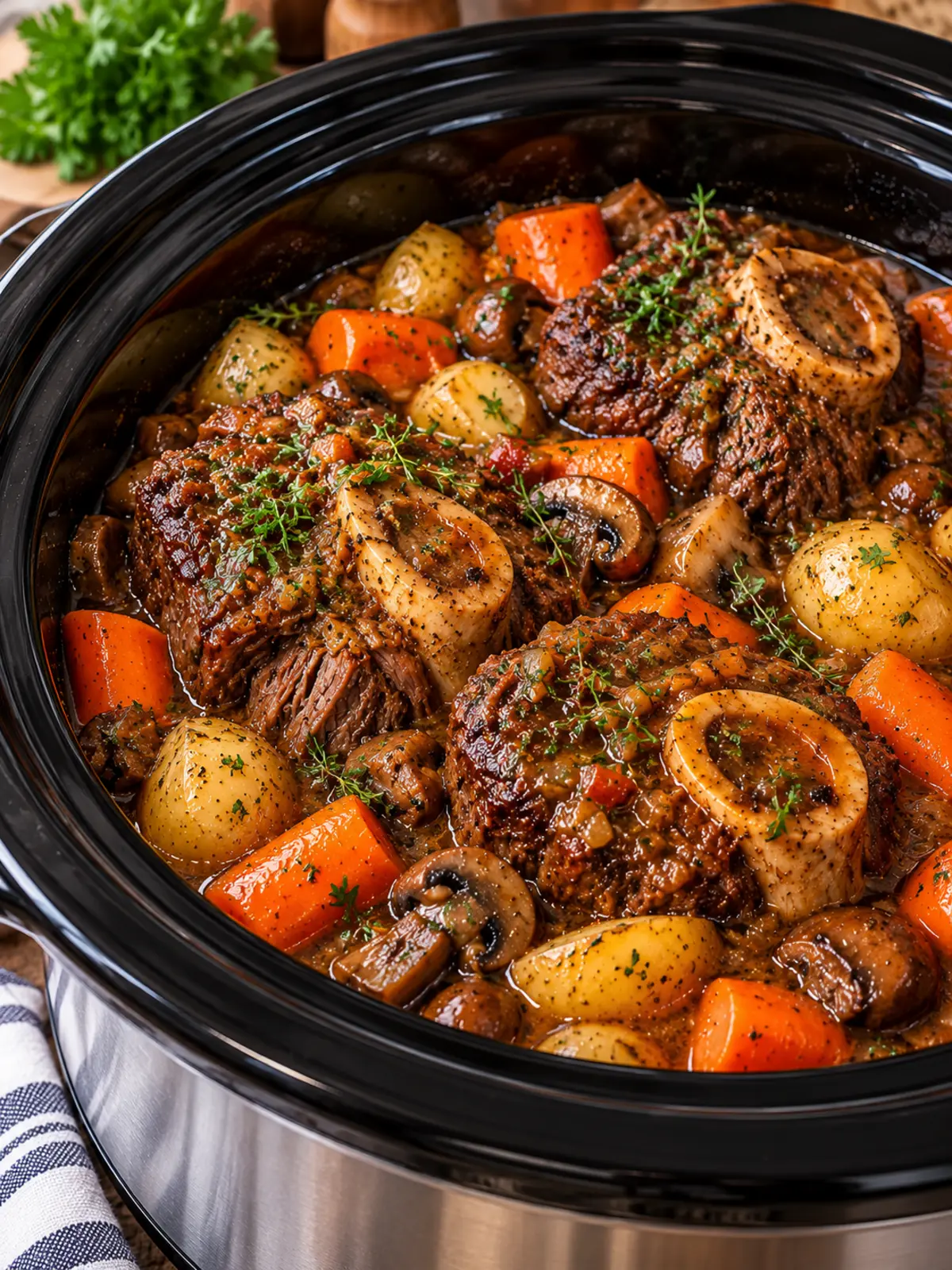 Crockpot Beef Shank: Hearty Slow-Cooked Meal — finished dish