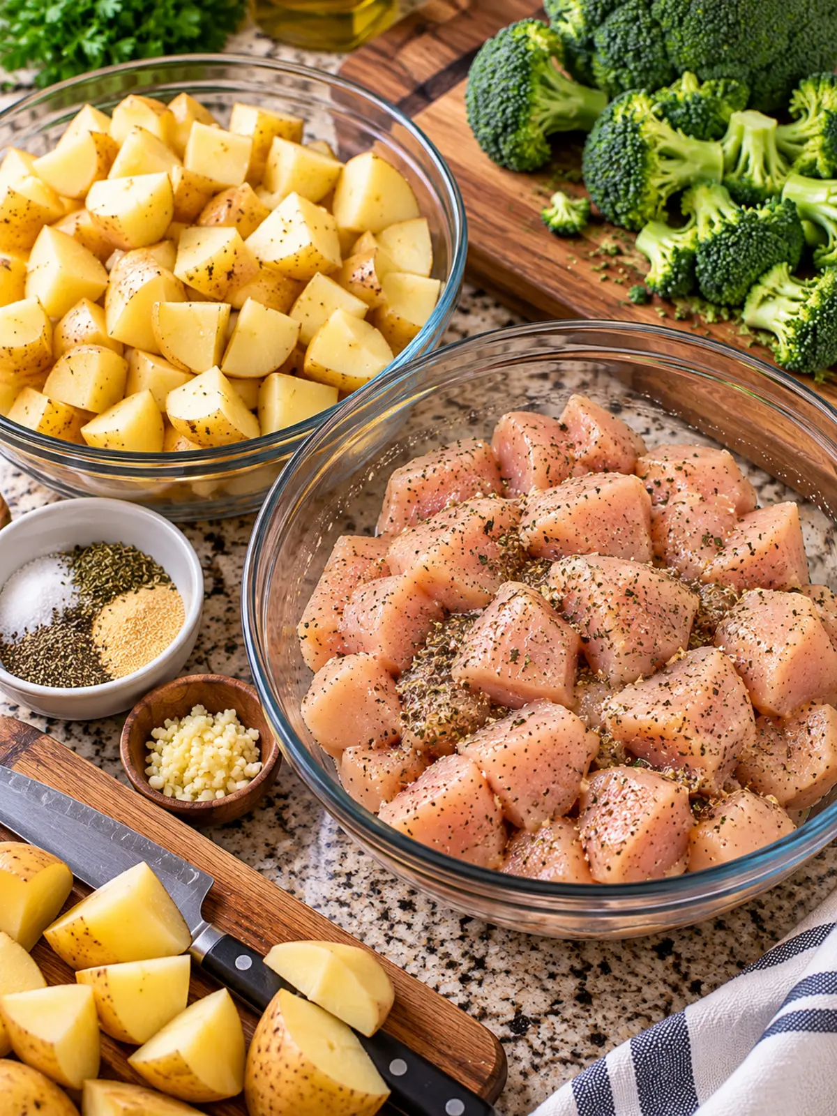 Crockpot Cheddar Broccoli Chicken and Potatoes Recipe — instructional image