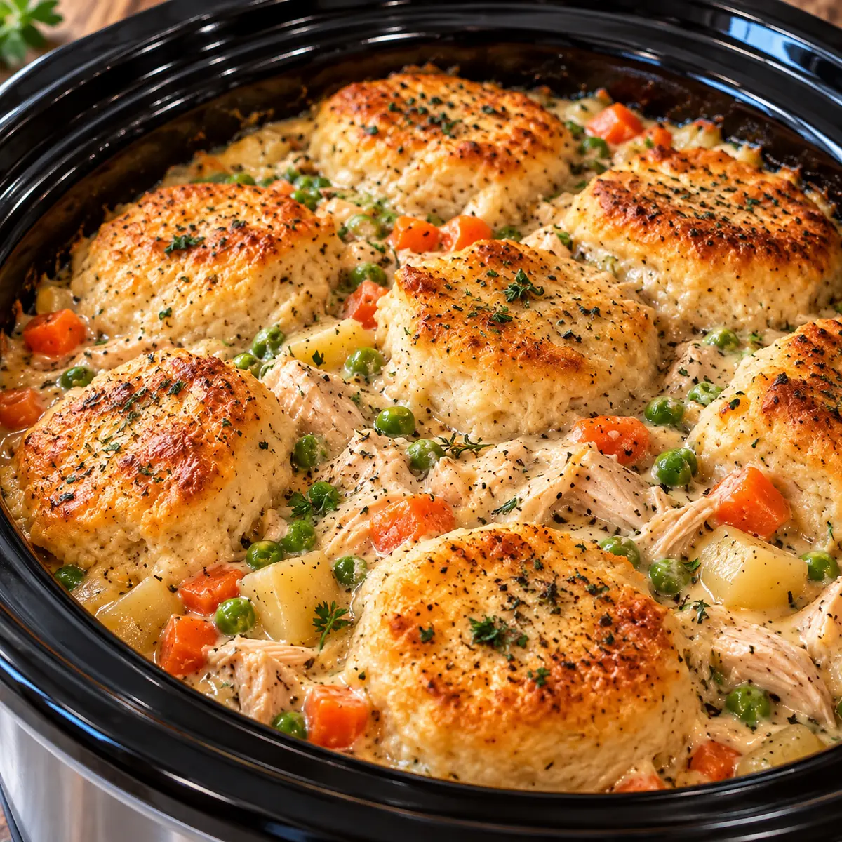 Crockpot Chicken Pot Pie for Comfort Food Lovers — featured