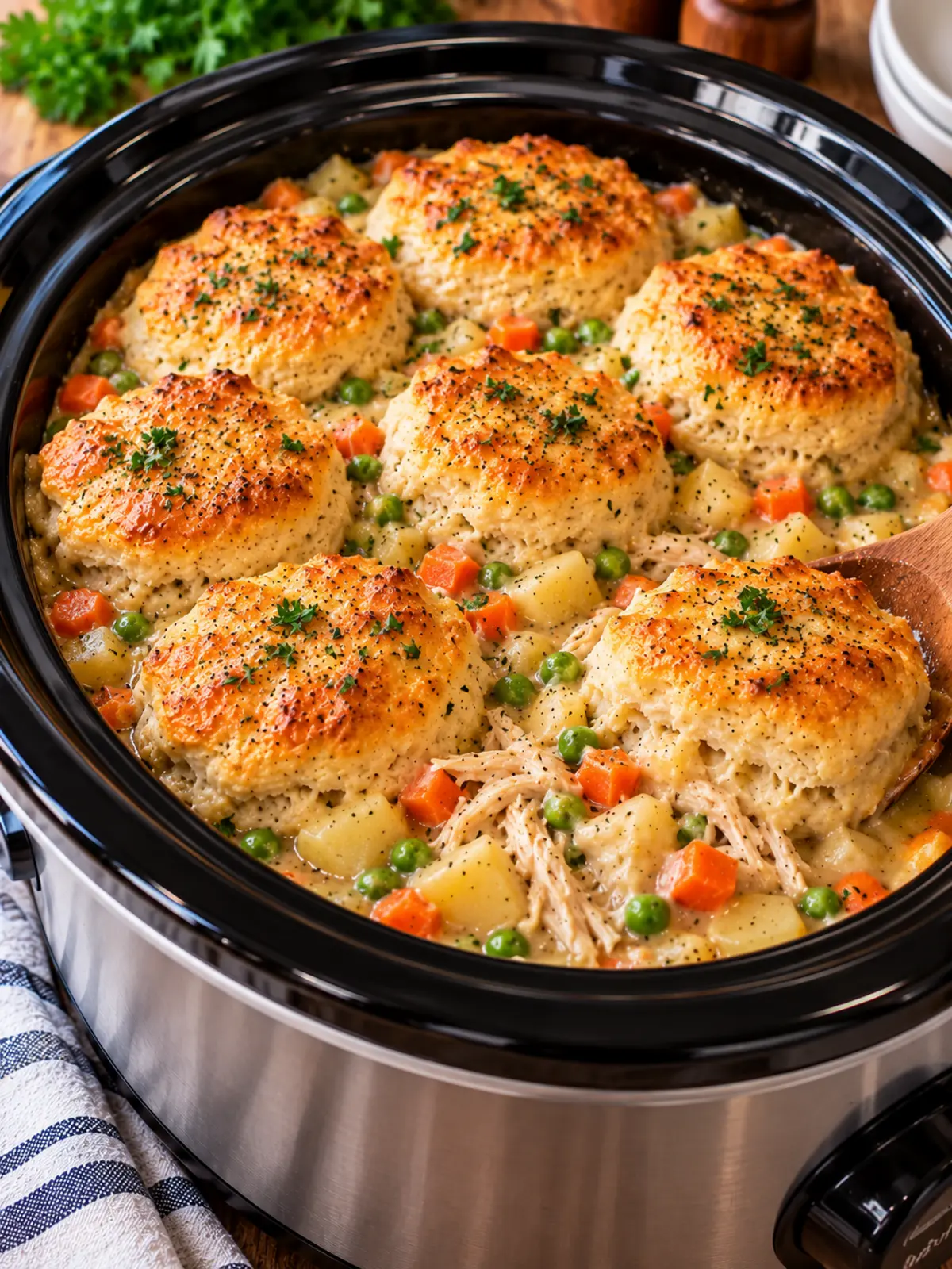 Crockpot Chicken Pot Pie for Comfort Food Lovers — final dish