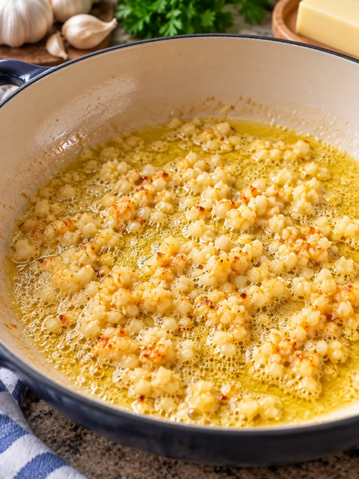 Garlic Butter Shrimp Casserole — process