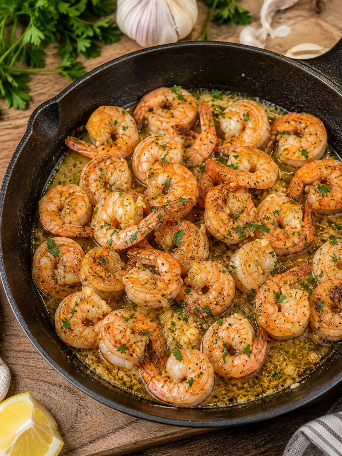 Garlic Butter Shrimp for a Flavorful Dinner — finished dish