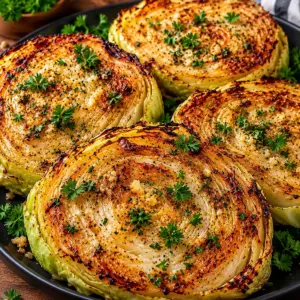 Grilled Cabbage Steaks with Garlic Butter — featured