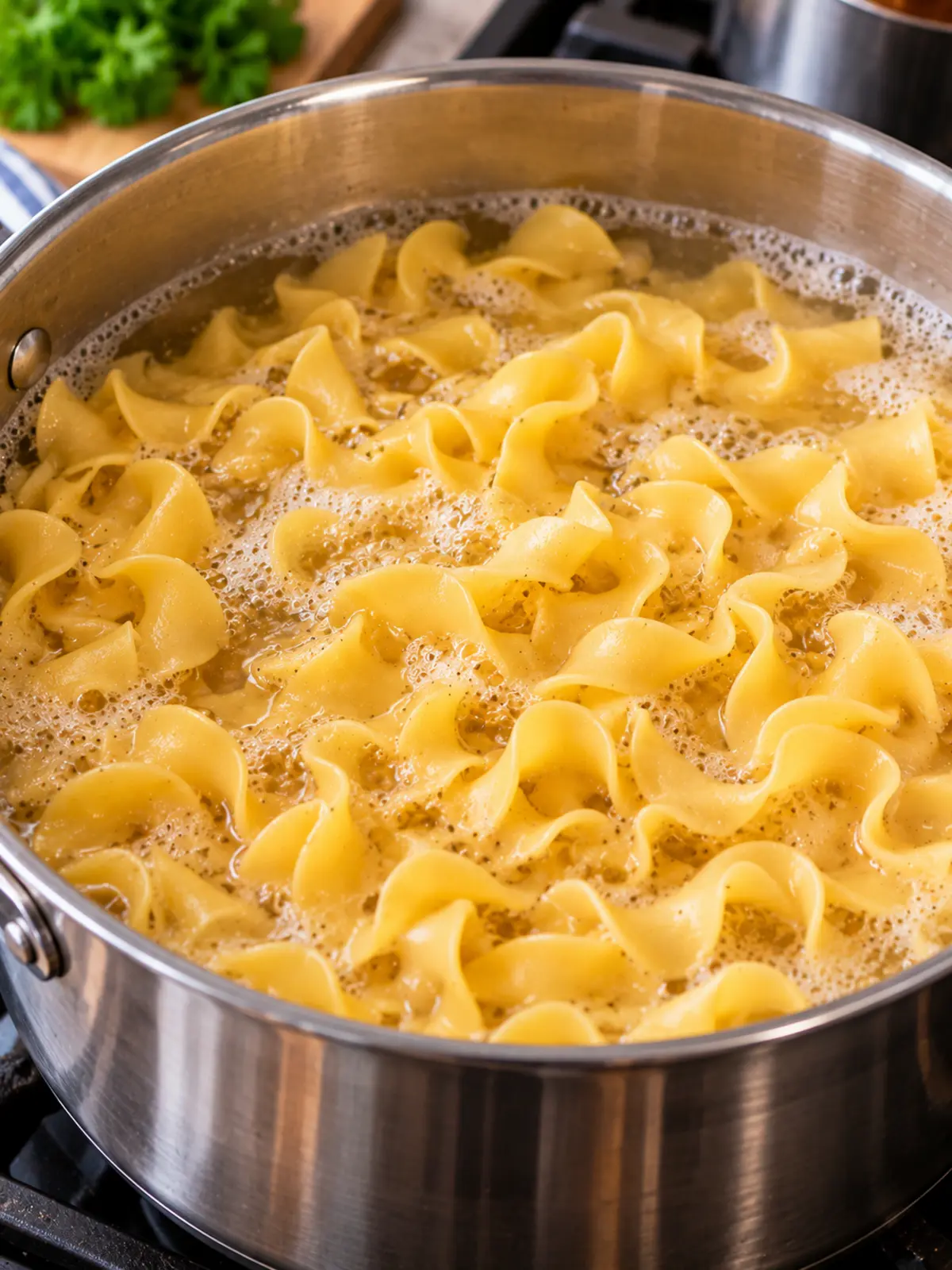 Hearty Beef Tips and Noodles in Creamy Gravy — cook noodles