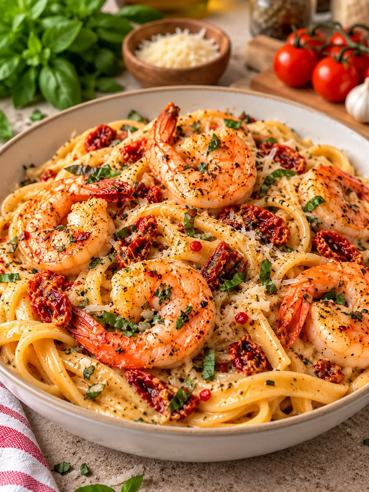 Marry Me Shrimp Pasta — finished dish