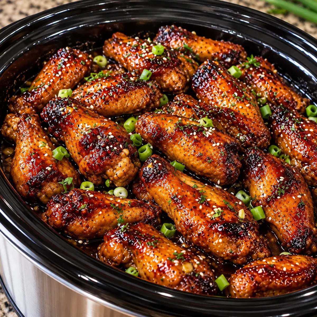 Slow Cooker Glazed Wings for Delicious Flavor — featured